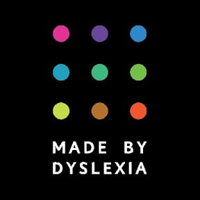 Logo of organisation called Made by Dyslexia