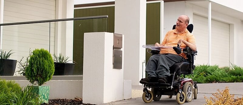 man outside a home