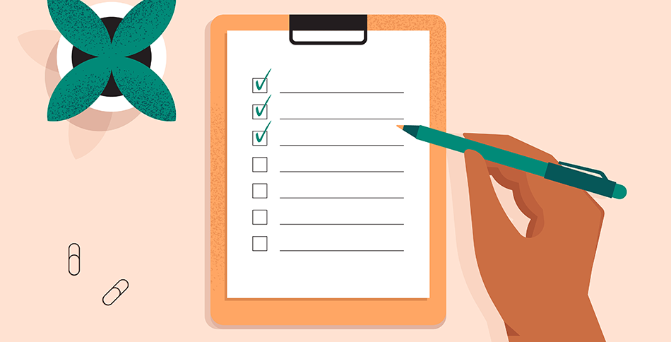 Checklist on a clipboard