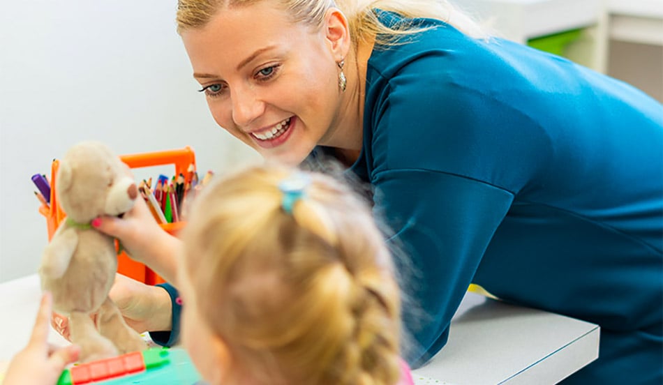 Therapist with a child