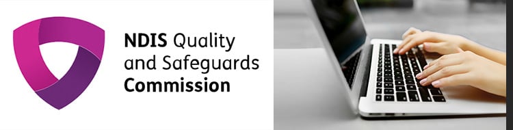 picture of a laptop and NDIS Commission logo