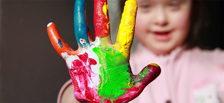 Painted hand