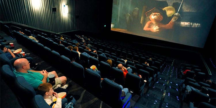 Sensory movie session with lights up