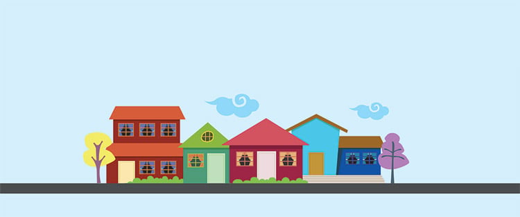 Picture of houses side by side