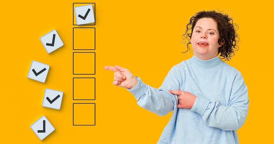 Person looking at a checklist