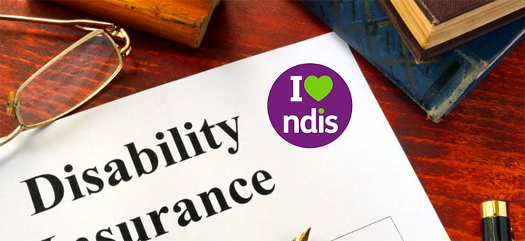 NDIS logo on an insurance contract