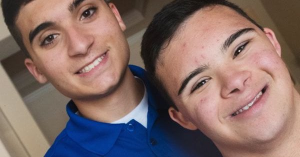 John Ciocca smiles with his brother Christian in a selfie